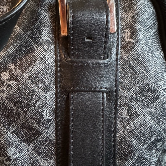 L.A.M.B. Oxford Silver Triple Zip Satchel Handbag - Picture 8 of 11